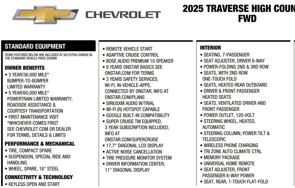 Used 2025 Chevrolet Traverse High Country FWD image 18