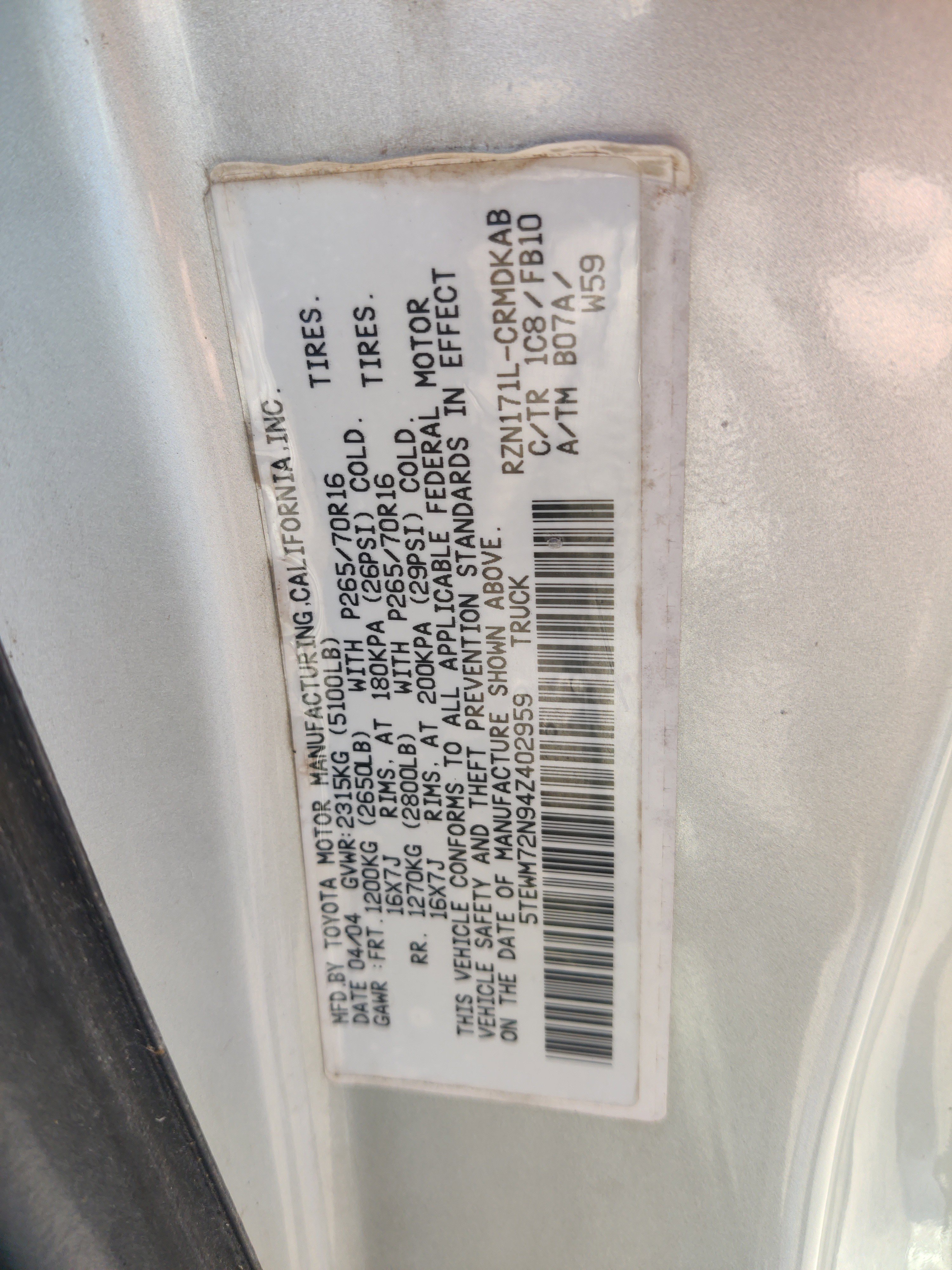 Used 2004 Toyota Tacoma 4x4 Xtracab image 25