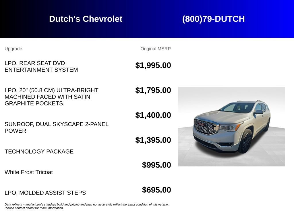 Used 2018 GMC Acadia Denali w/ Technology Package FWD image 5