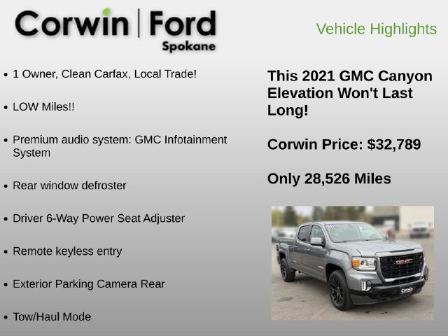 Used 2021 GMC Canyon Elevation AWD/4WD image 6