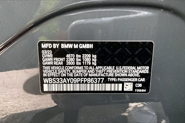 Used 2023 BMW M3 Competition w/ Parking Assistance Package RWD image 19