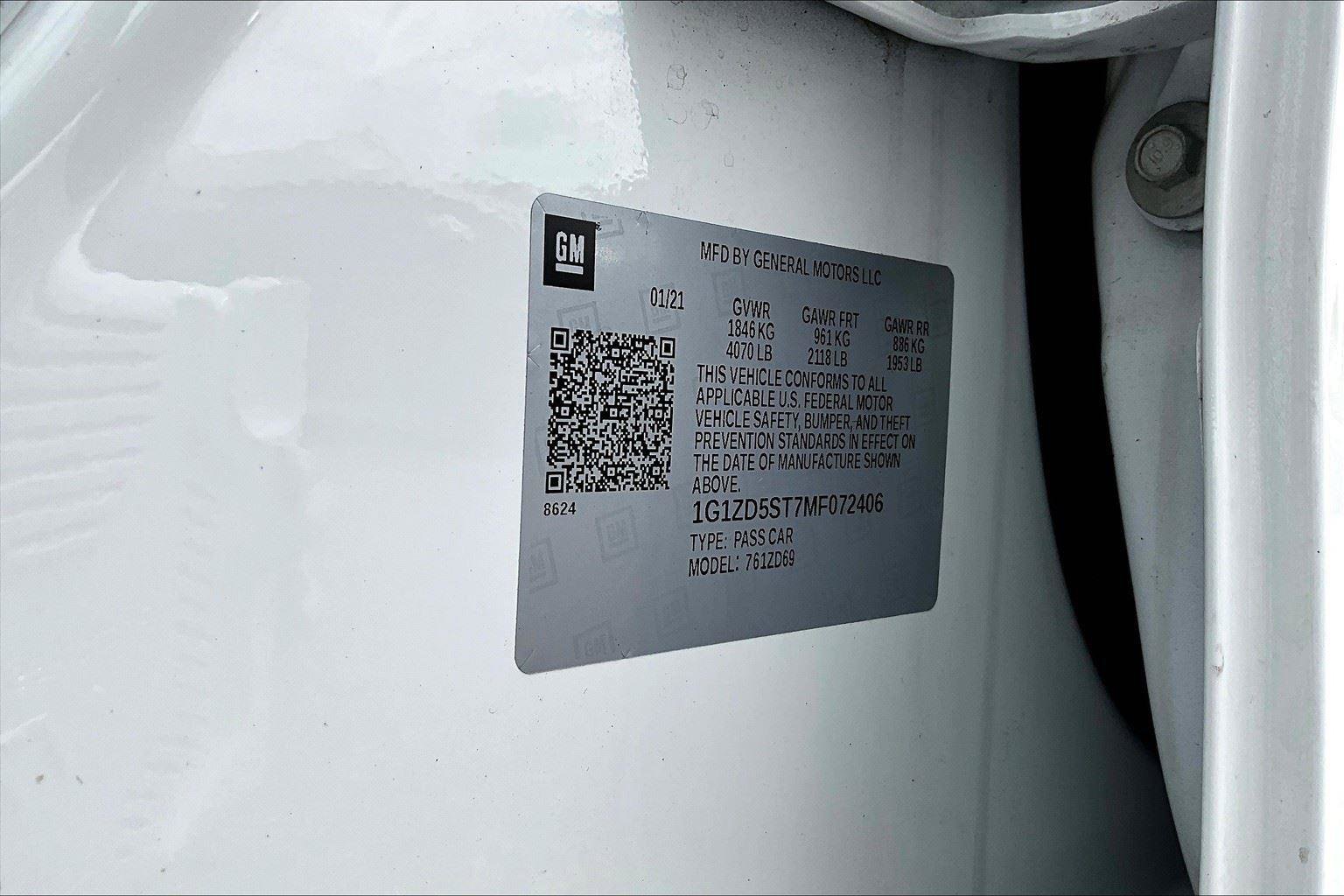 Certified 2021 Chevrolet Malibu LT image 17