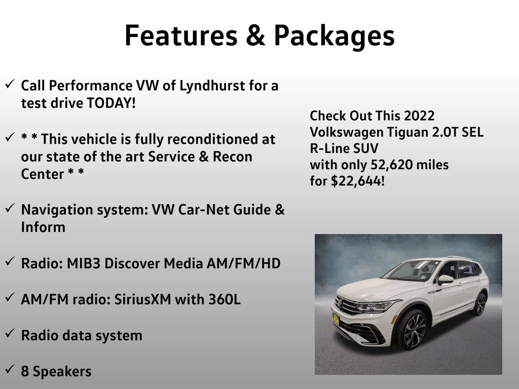 Used 2022 Volkswagen Tiguan SEL R-Line AWD/4WD image 4