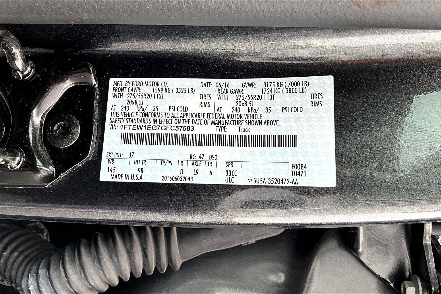 Used 2016 Ford F150 Platinum w/ Equipment Group 701A Luxury image 21