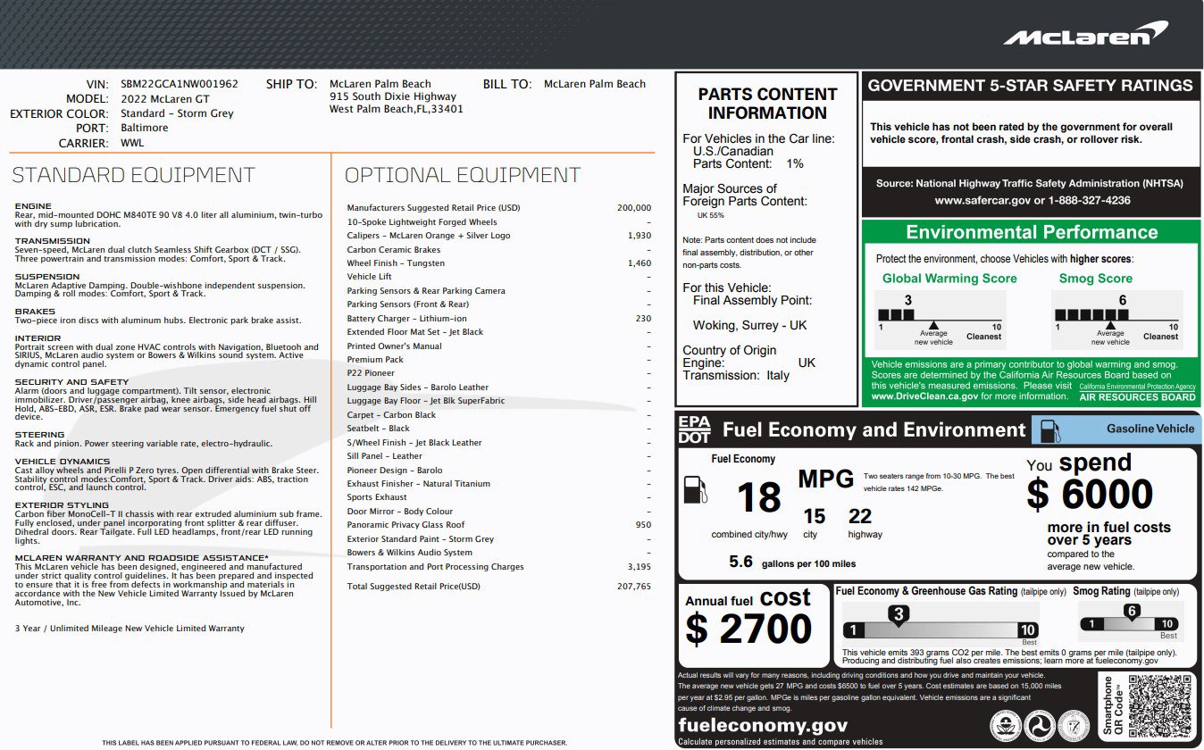 Used 2022 McLaren GT image 25