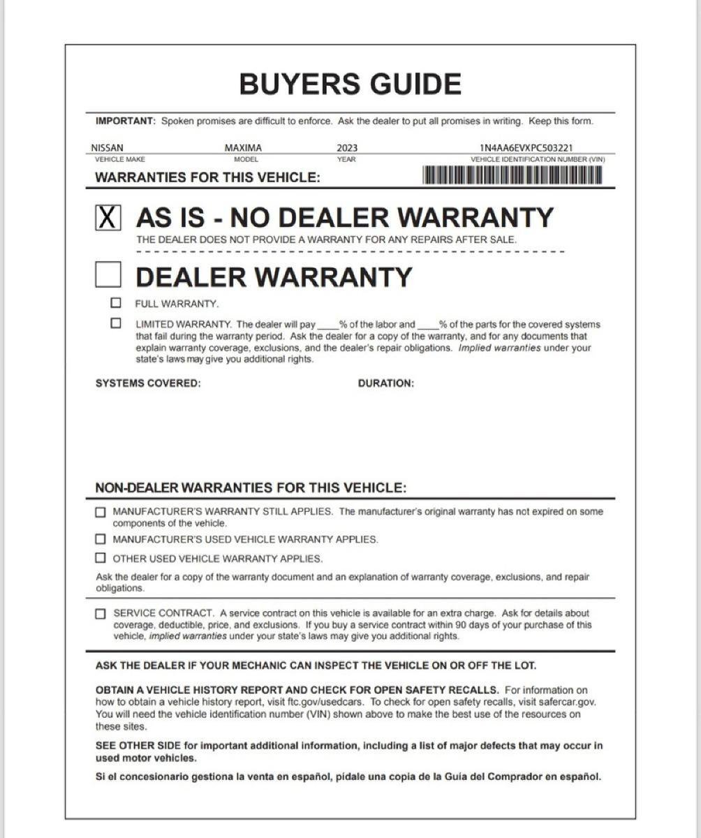 Used 2023 Nissan Maxima SR w/ Sport Mat Group FWD image 29