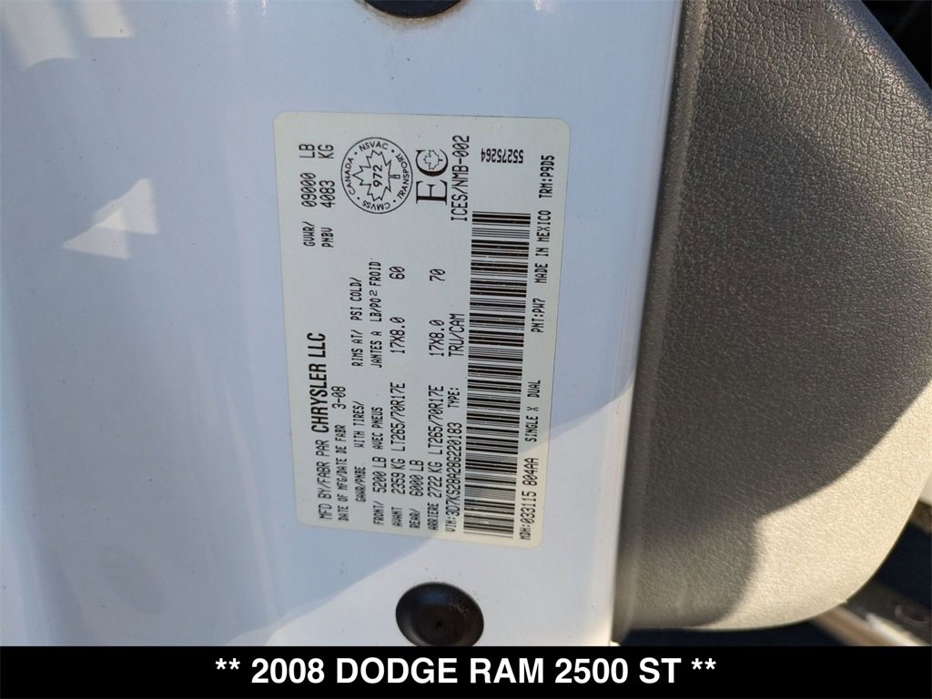 Used 2008 Dodge Ram 2500 Truck ST image 28