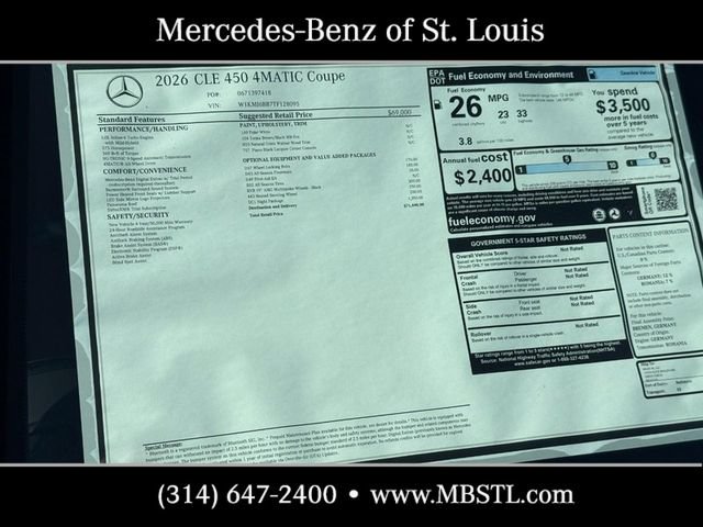New 2026 Mercedes-Benz CLE 450 4MATIC Coupe image 4