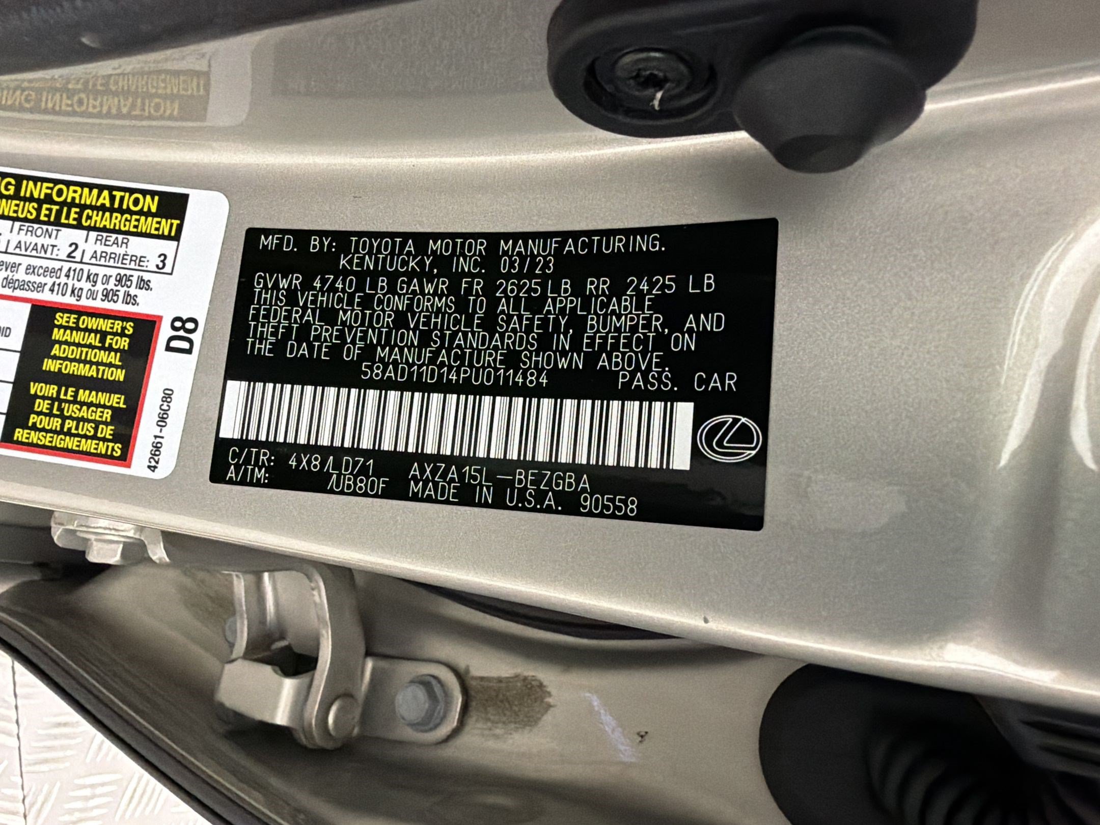 Certified 2023 Lexus ES 250 w/ Premium Package AWD/4WD image 30