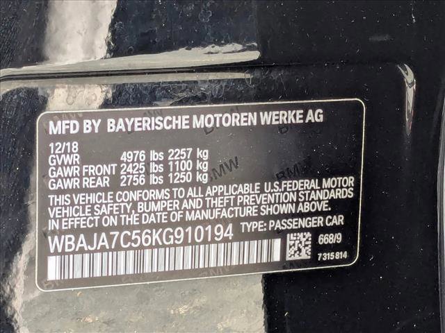 Used 2019 BMW 530i xDrive w/ Convenience Package image 27