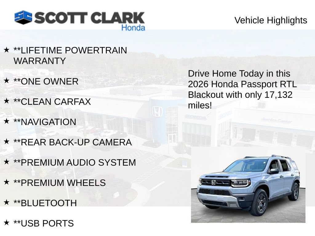 Used 2026 Honda Passport RTL image 11