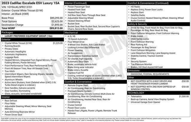 Certified 2023 Cadillac Escalade ESV Luxury image 7