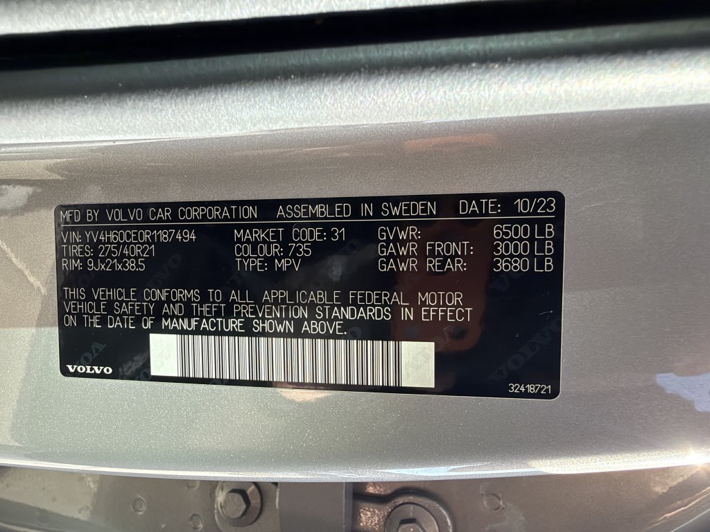 Used 2024 Volvo XC90 T8 Plus w/ Protection Package Premier AWD/4WD image 47