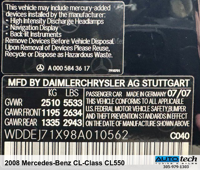 Used 2008 Mercedes-Benz CL 550 CL550 image 50