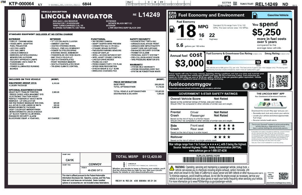 Used 2024 Lincoln Navigator L Reserve AWD/4WD image 22