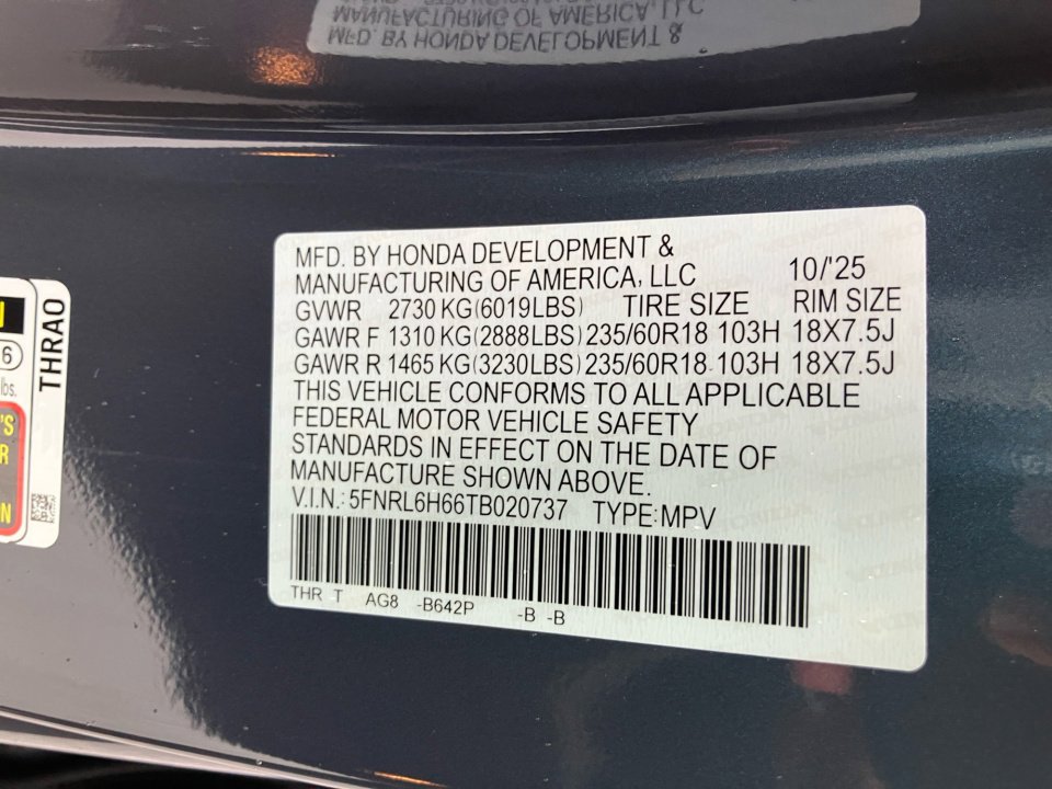 New 2026 Honda Odyssey EX-L image 35