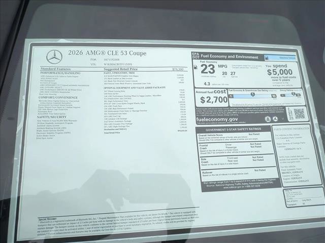 New 2026 Mercedes-Benz CLE 53 AMG 4MATIC Coupe image 18