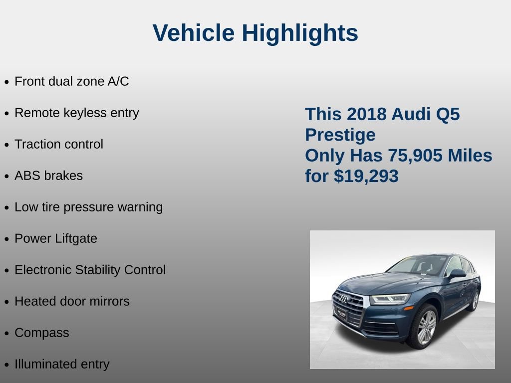 Used 2018 Audi Q5 Prestige AWD/4WD image 5