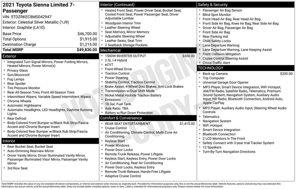 Used 2021 Toyota Sienna Limited FWD image 6