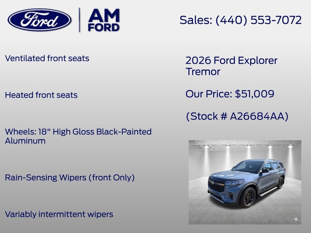 Used 2026 Ford Explorer Tremor w/ Tremor Convenience Package AWD/4WD image 26