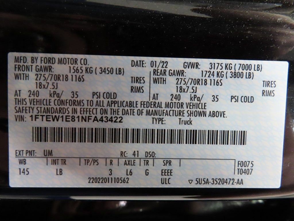 Used 2022 Ford F150 Tremor w/ Equipment Group 401A Mid image 68