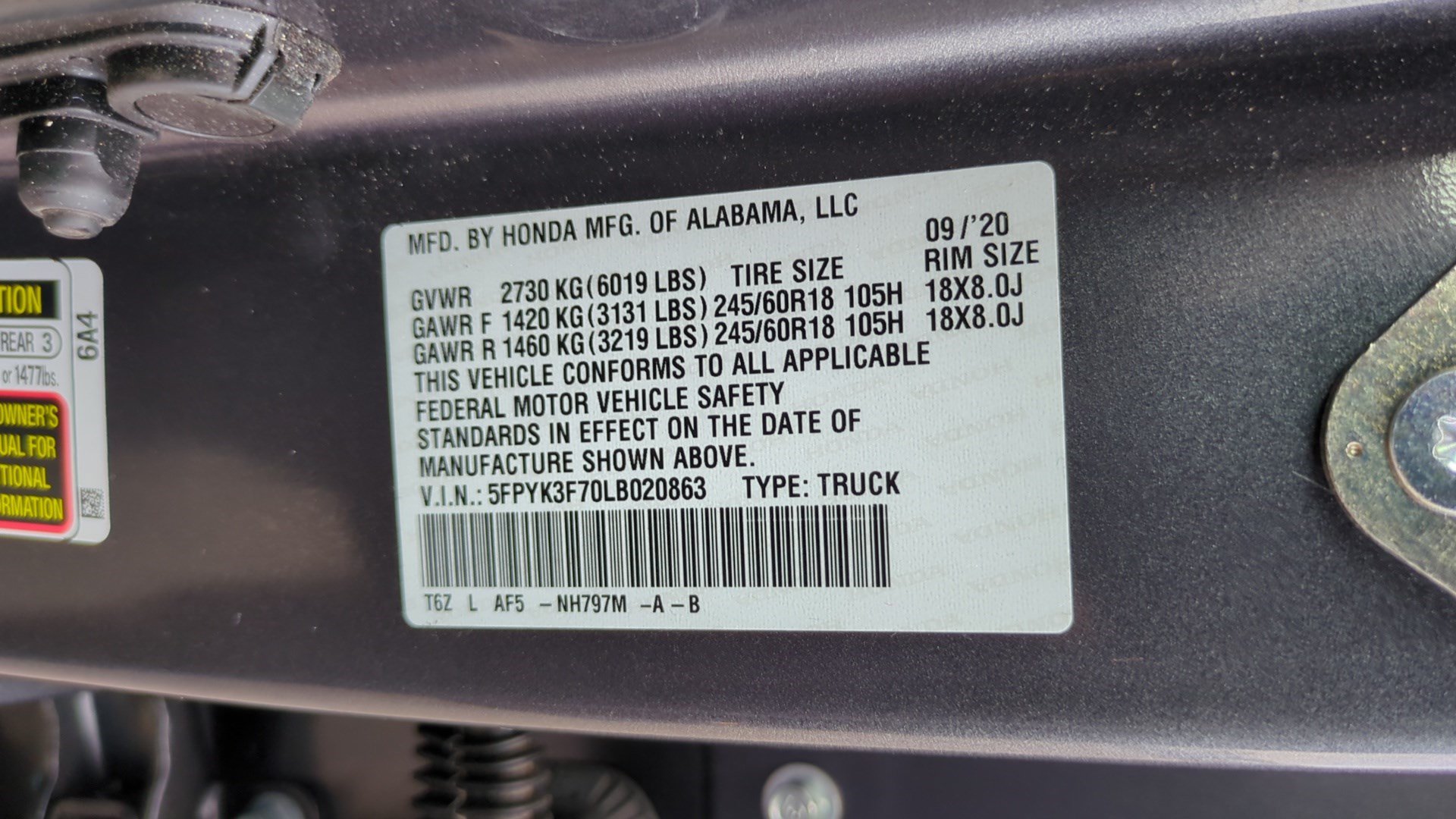 Used 2020 Honda Ridgeline RTL-E image 35