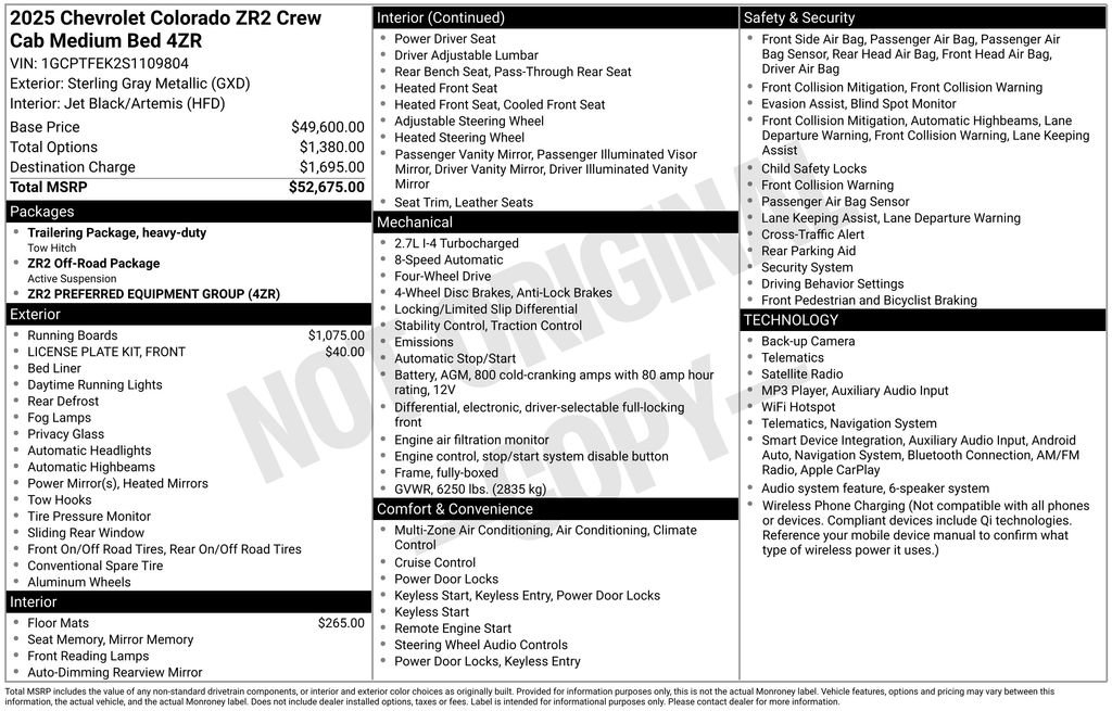 Used 2025 Chevrolet Colorado ZR2 AWD/4WD image 4