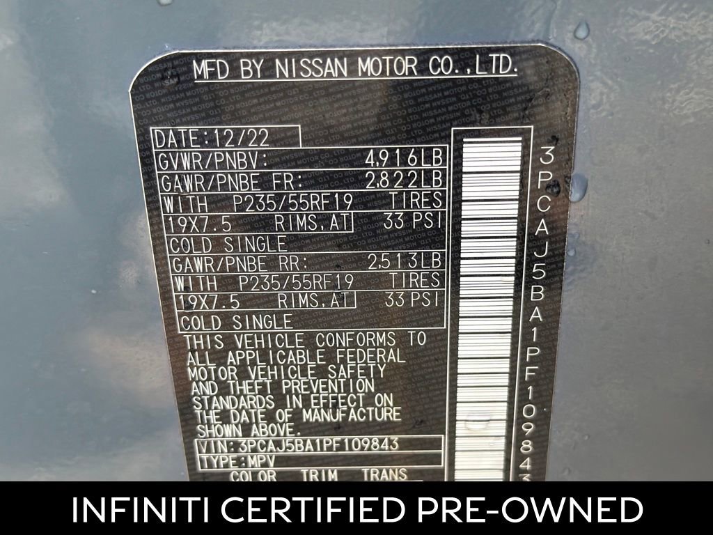 Certified 2023 INFINITI QX50 Luxe w/ Cargo Package image 27