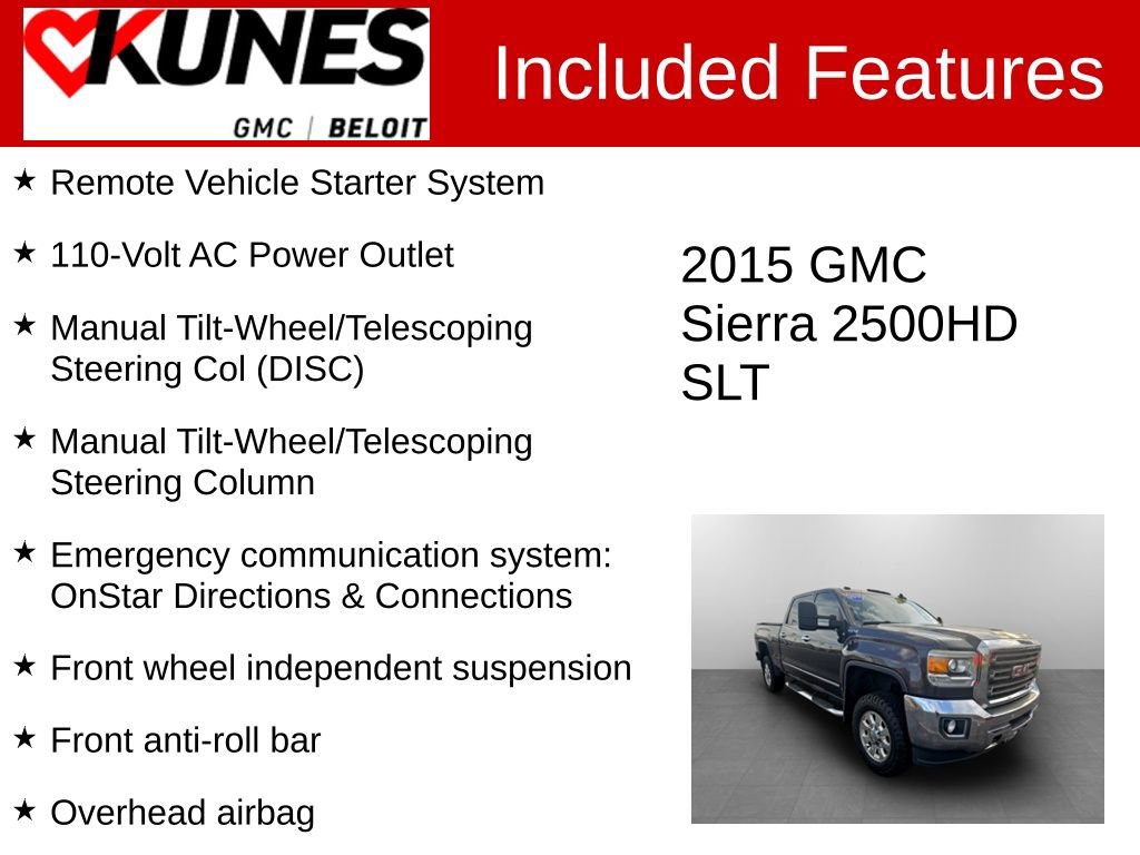 Used 2015 GMC Sierra 2500 SLT w/ Duramax Plus Package image 3
