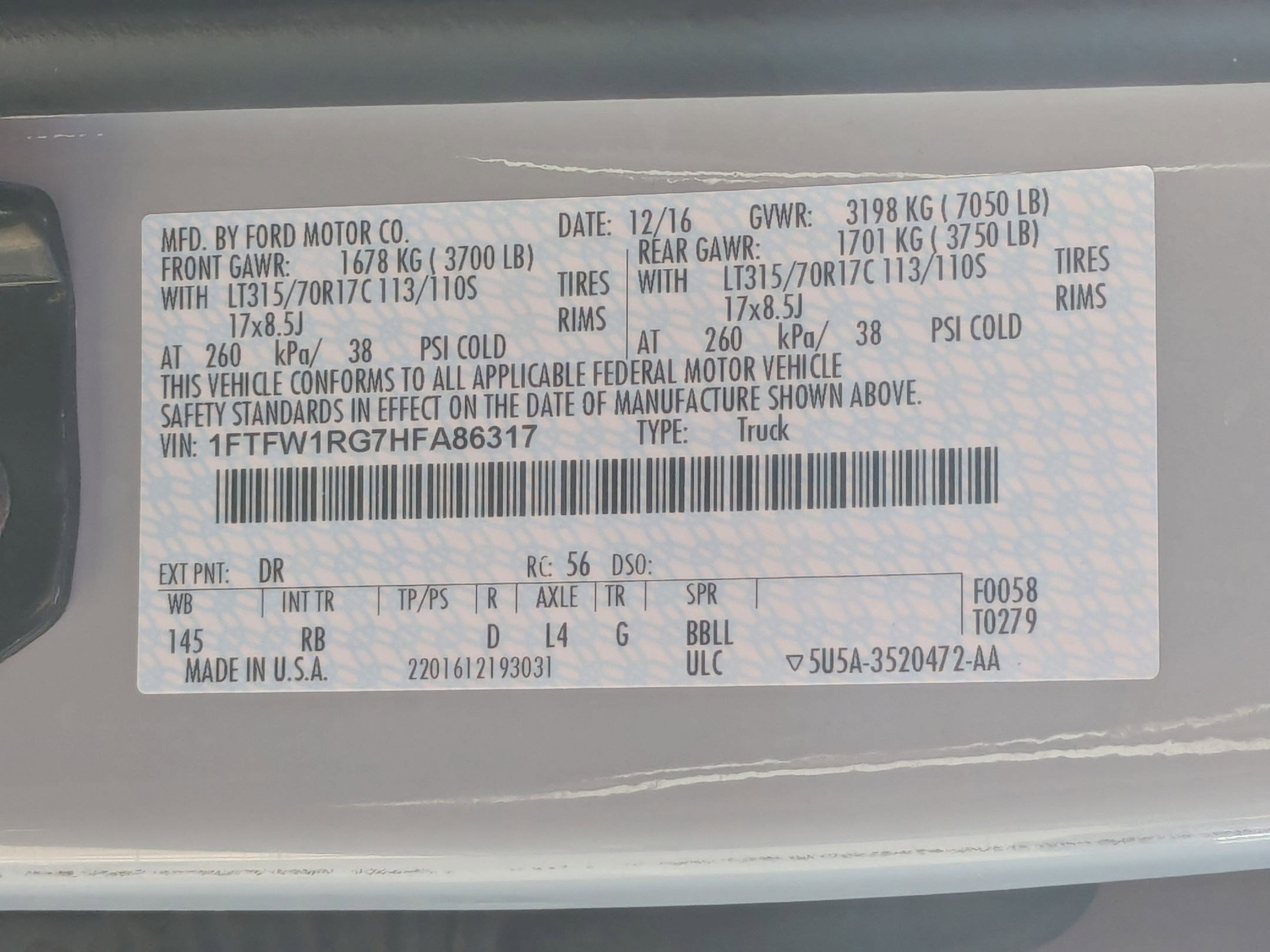 Used 2017 Ford F150 Raptor w/ Equipment Group 802A Luxury image 33