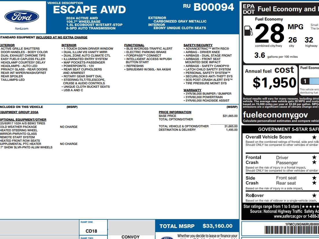 Used 2024 Ford Escape Active AWD/4WD image 2