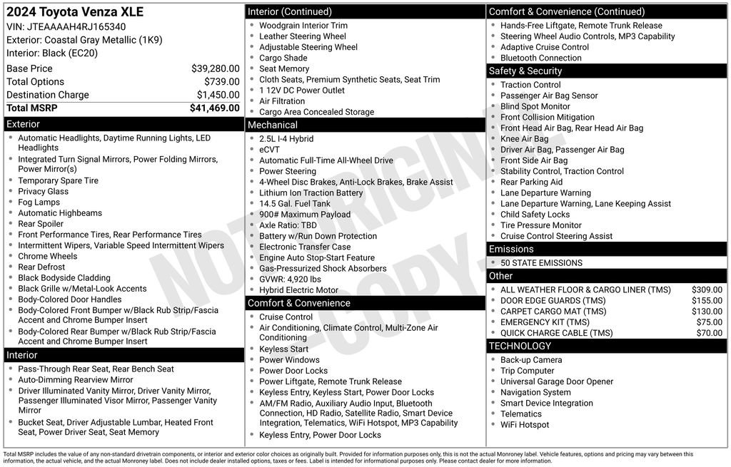 Used 2024 Toyota Venza XLE image 11