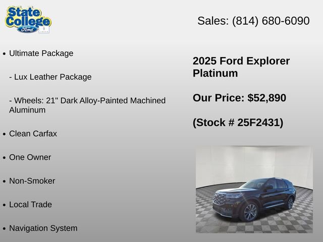 Used 2025 Ford Explorer Platinum w/ Ultimate Package AWD/4WD image 12