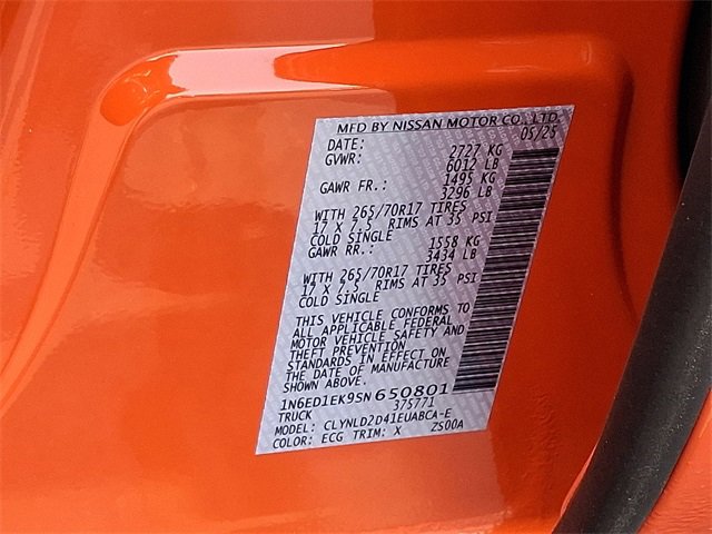 New 2025 Nissan Frontier PRO-4X w/ Pro Convenience Package image 9