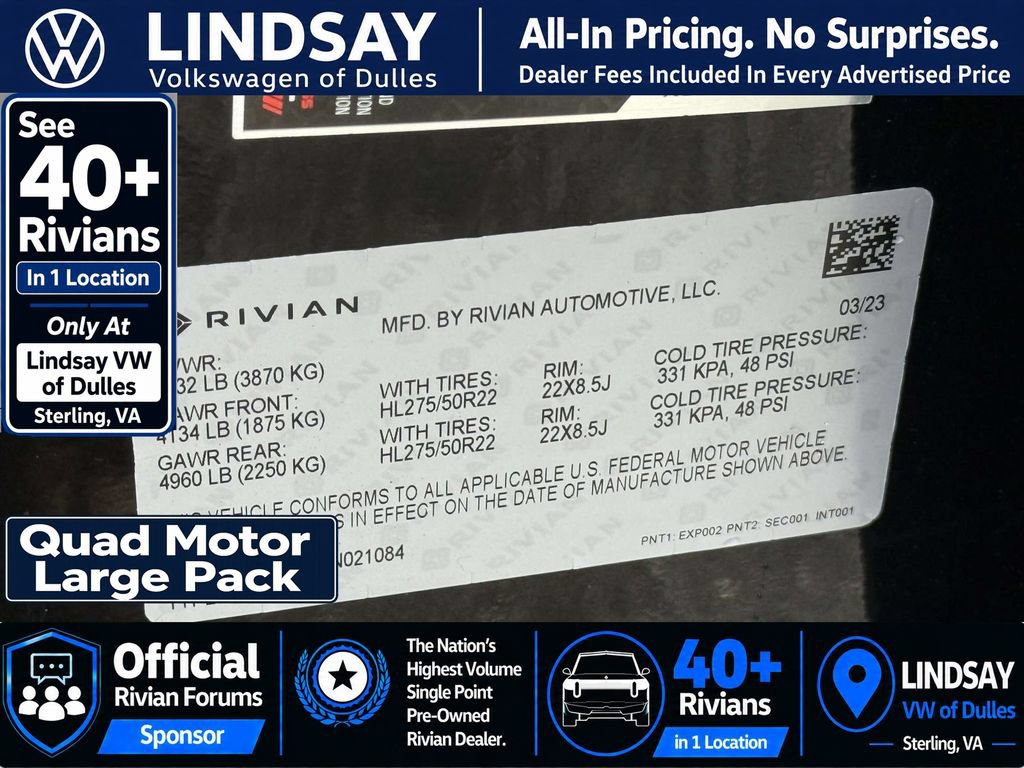 Used 2023 Rivian R1T Adventure AWD/4WD image 33