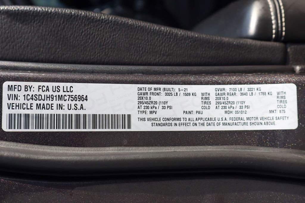 Used 2021 Dodge Durango SRT Hellcat w/ Black Package image 56