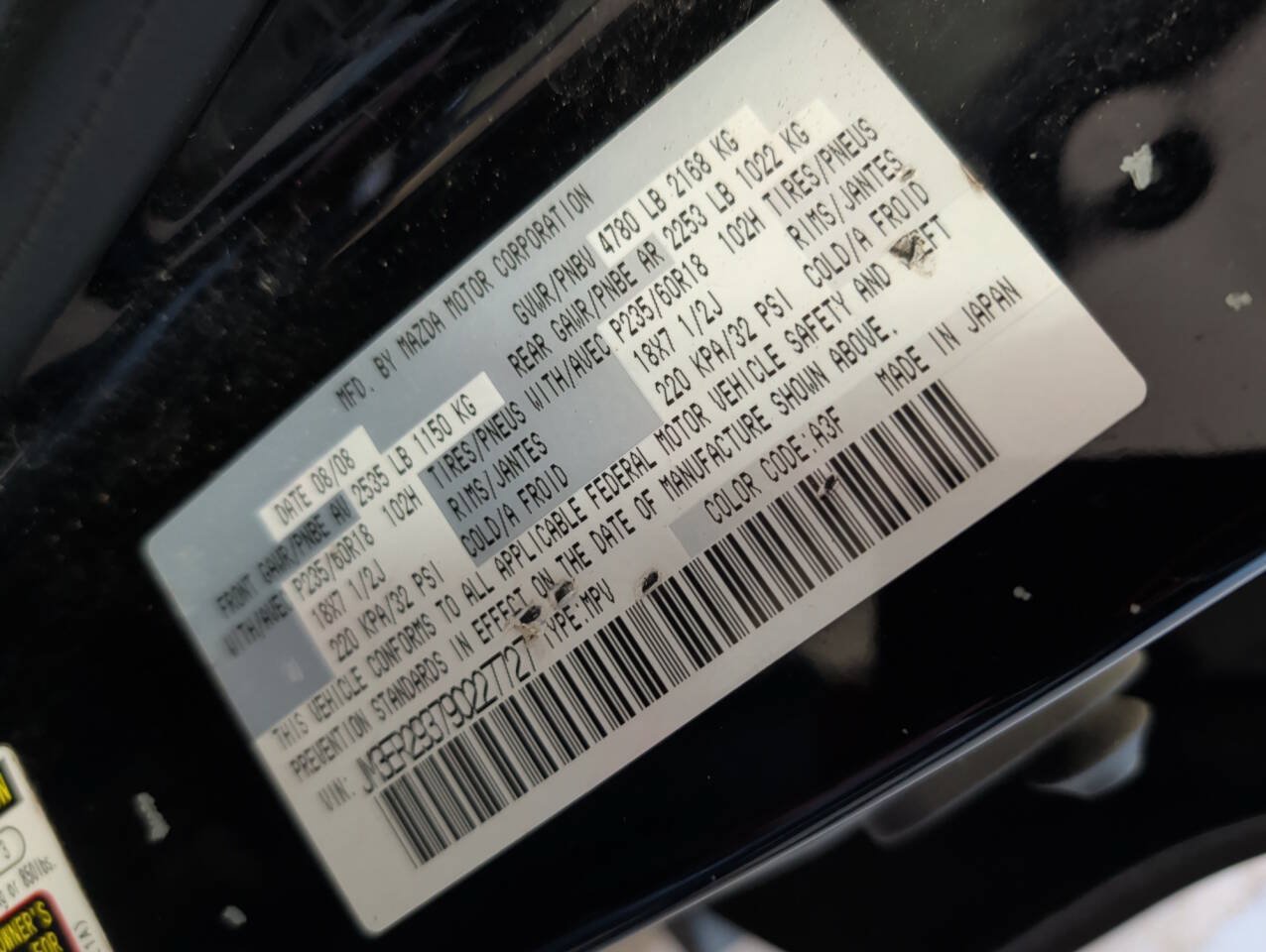 Used 2009 MAZDA CX-7 Grand Touring w/ Technology Pkg FWD image 41