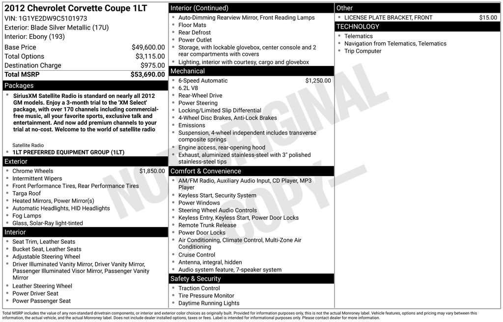 Used 2012 Chevrolet Corvette Coupe image 7