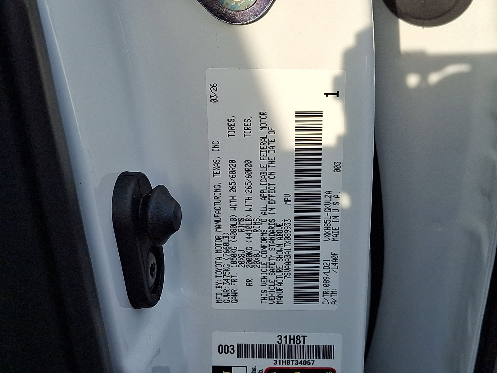 New 2026 Toyota Sequoia Limited AWD/4WD image 14