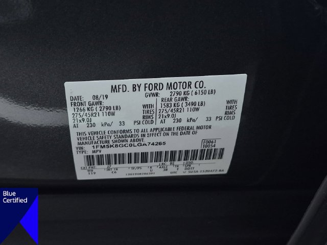 Certified 2020 Ford Explorer ST w/ ST Street Pack AWD/4WD image 39