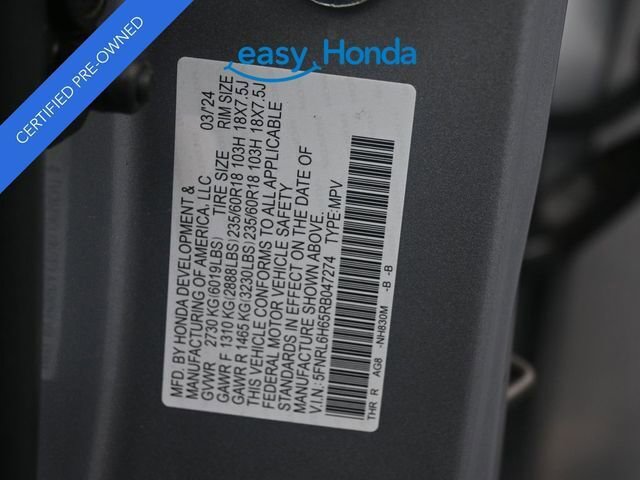 Certified 2024 Honda Odyssey EX-L image 17