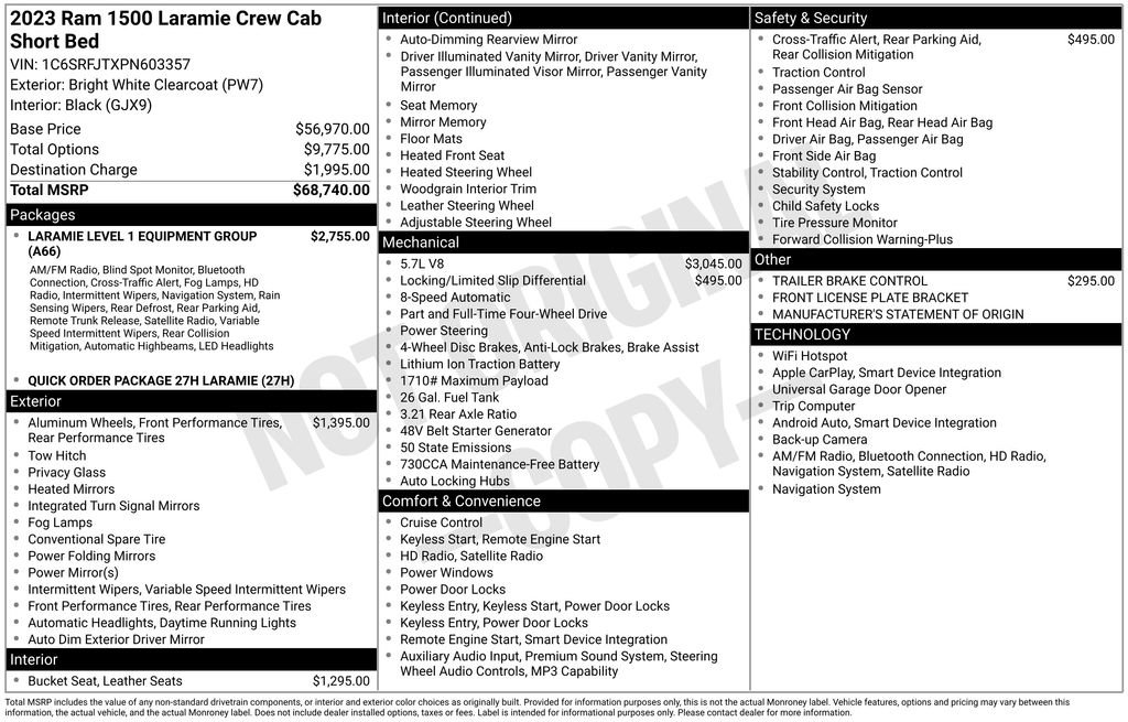 Certified 2023 RAM 1500 Laramie AWD/4WD image 39