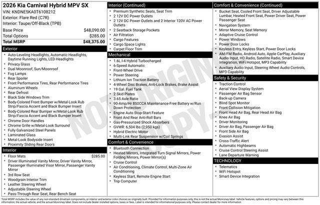New 2026 Kia Carnival SX image 29