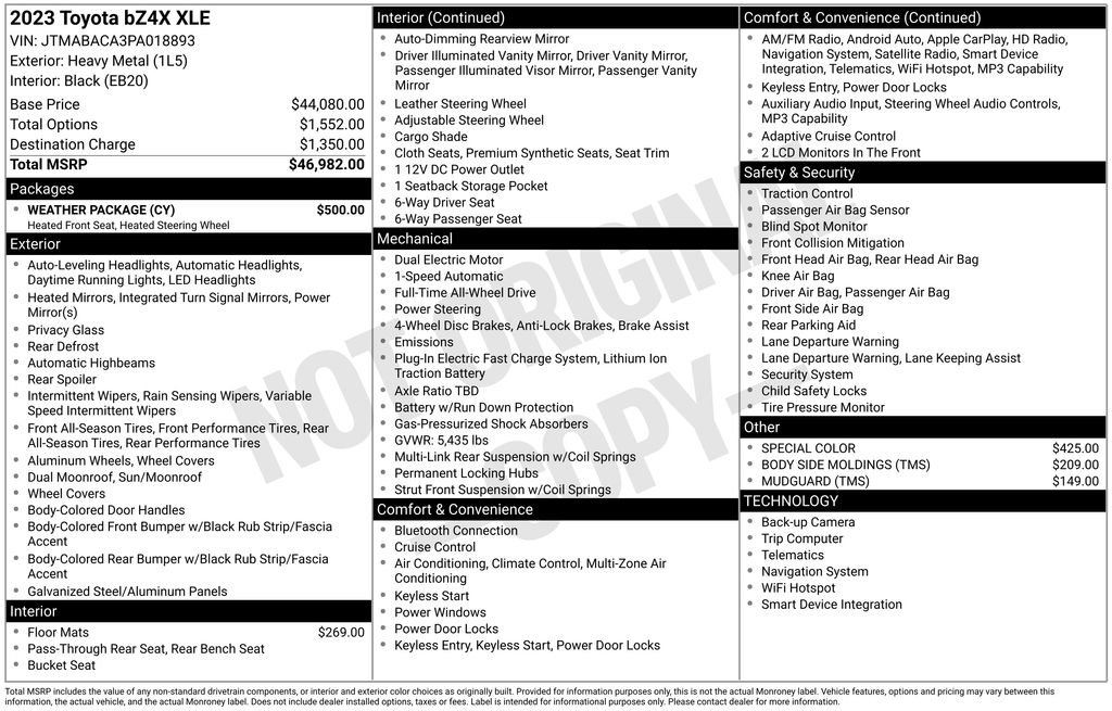 Used 2023 Toyota bZ4X AWD w/ Weather Package image 17