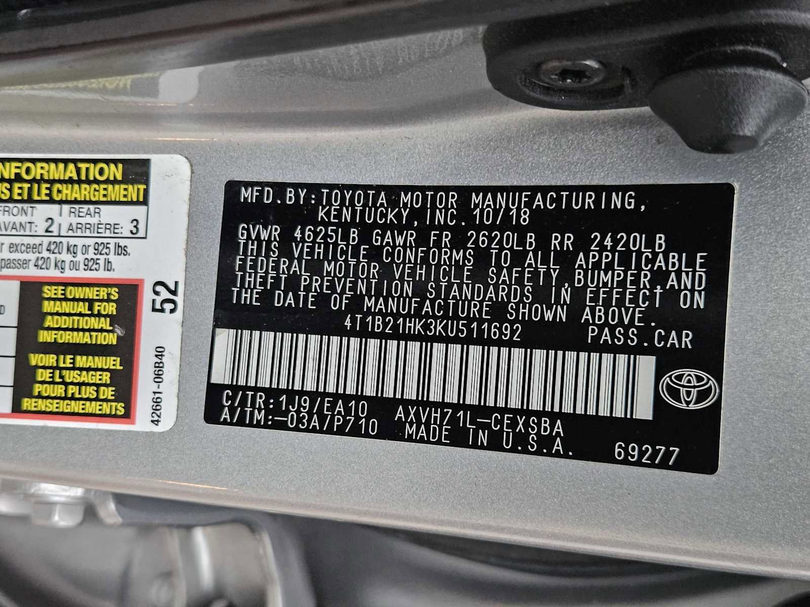 Used 2019 Toyota Camry SE w/ Sunroof Package image 32