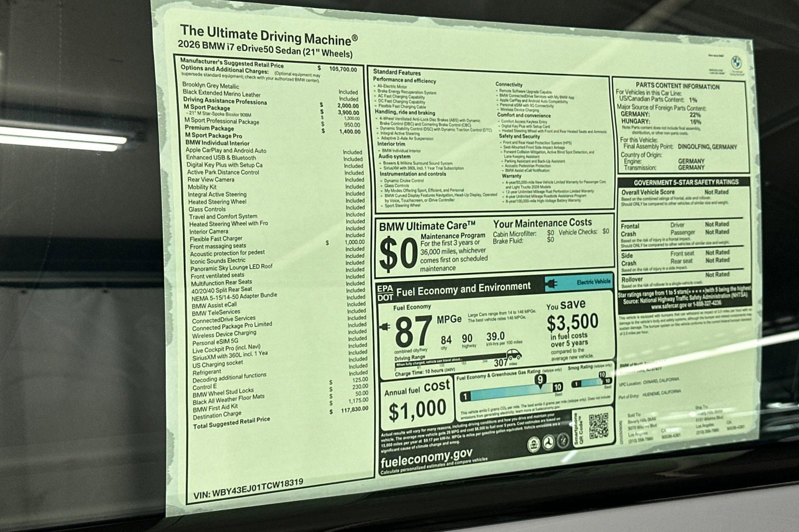 Used 2026 BMW i7 eDrive50 w/ M Sport Package image 29