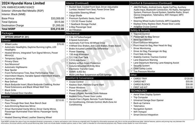 New 2024 Hyundai Kona Limited image 25