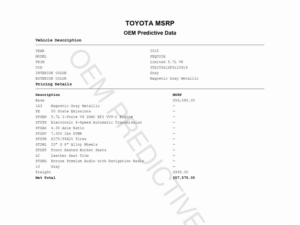 Used 2015 Toyota Sequoia Limited image 2