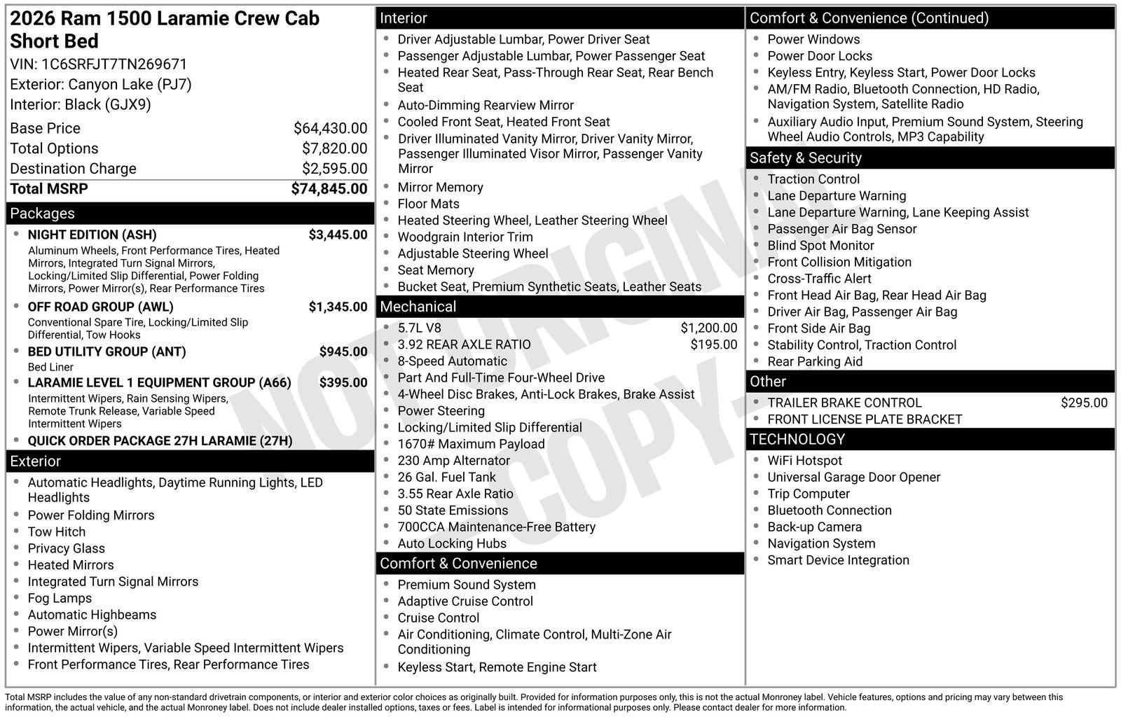 New 2026 RAM 1500 Laramie w/ Night Edition image 26