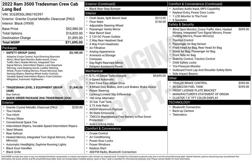 Used 2022 RAM 3500 Tradesman w/ Safety Group image 2